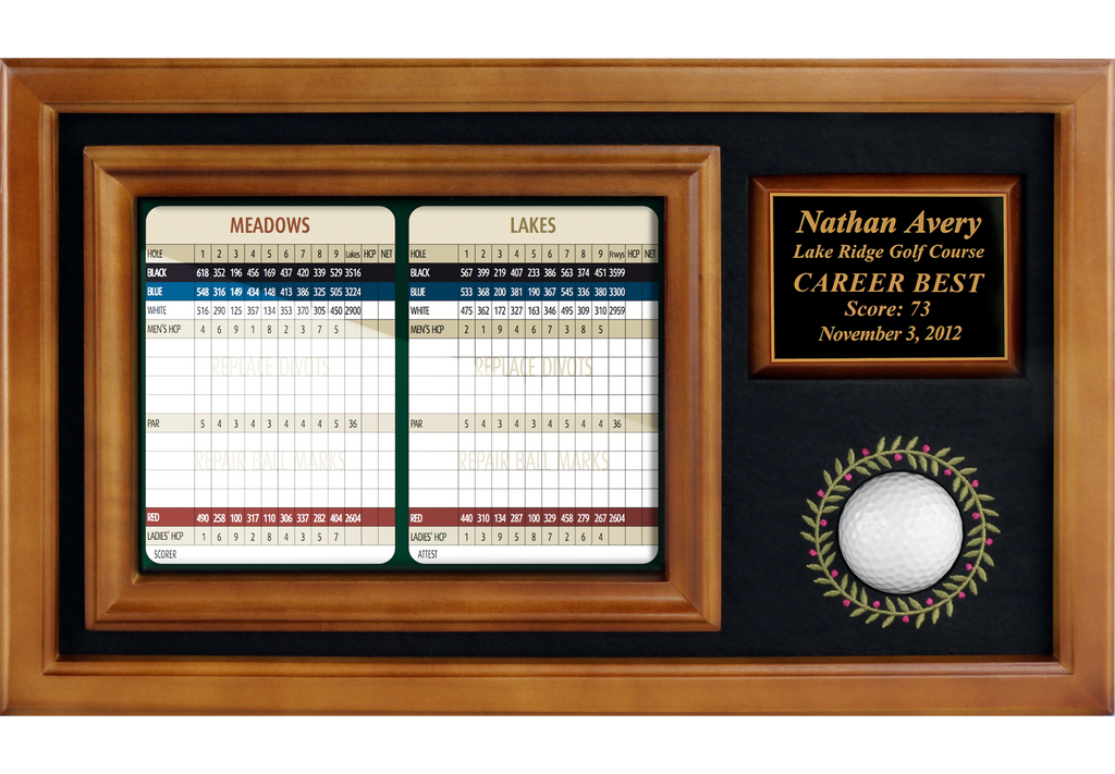 Hole-in-One Ball & 4x12 Scorecard Display - Black – My Golf Memories